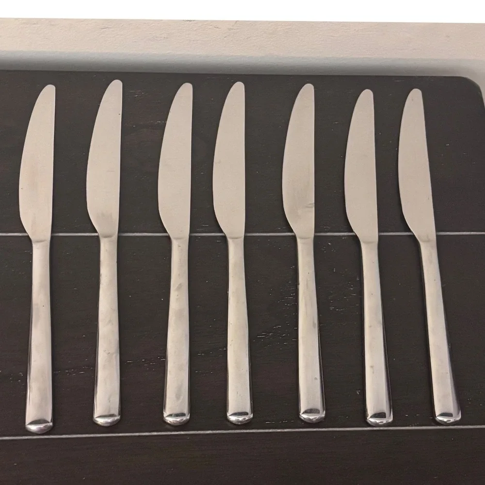 Modern Solid Knife Set Boston (Stainless) by WMF Flatware | Set‎ of 7